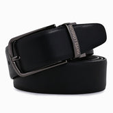 Hayes London | Italian Leather Reversible Black & Brown Belt For Men (Leather Texture: Braided)